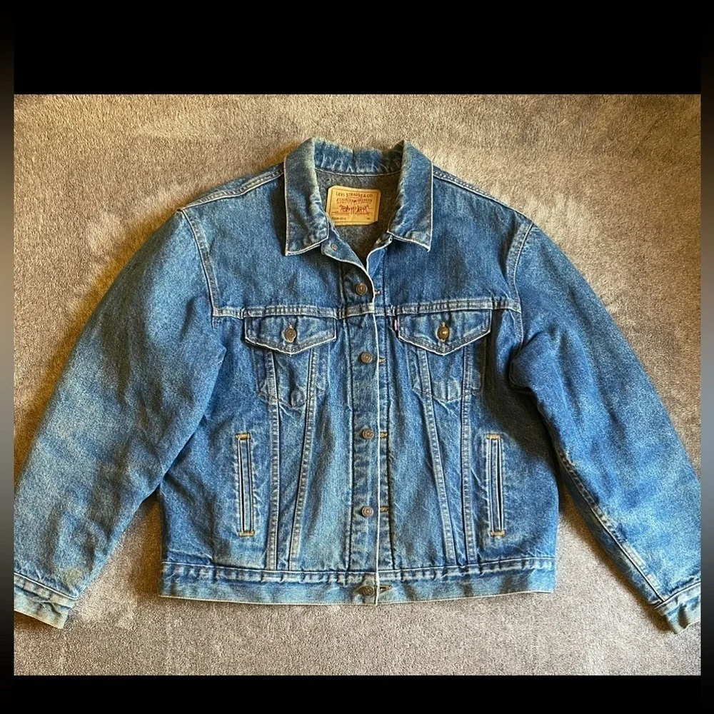 Vintage 80s Levi’s 70506-0316 Blanket Lined Trucker Jacket Made in USA Size 46